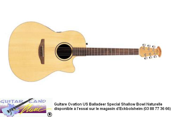 Guitare Ovation US Balladeer Special Shallow Bowl Naturelle